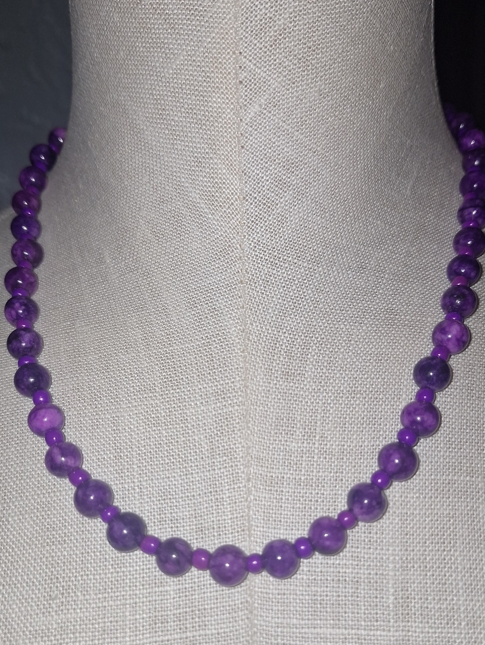 Purple Dyed Gemstone Necklace